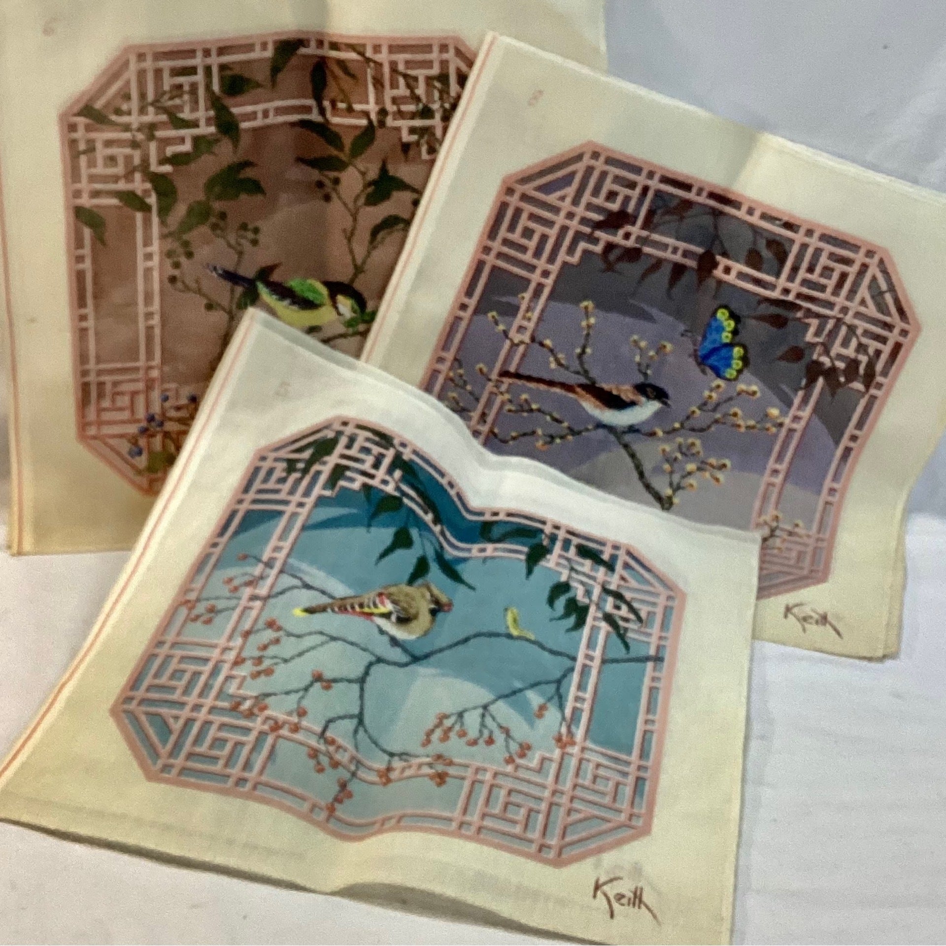 Fiber Arts Painted Needlework Canvas Birds Bundle Austin Creative